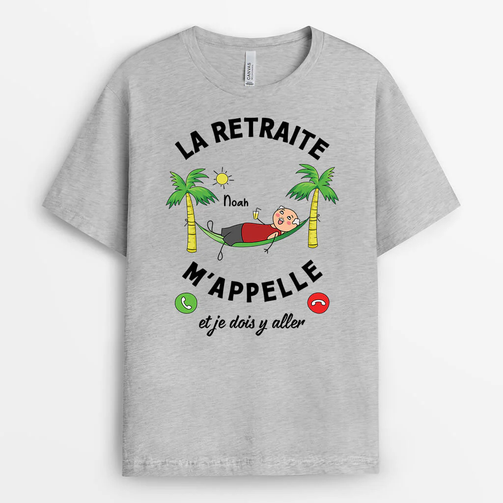 T-shirt Personnalisé Retraite - La Retraite M'Appelle Version Femme - Image 2