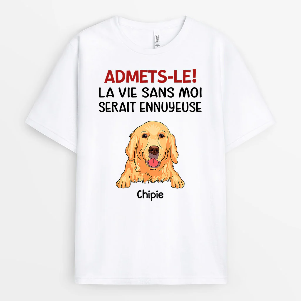 Tee Shirt Personnalisé avec Chien - Dessin De Chien