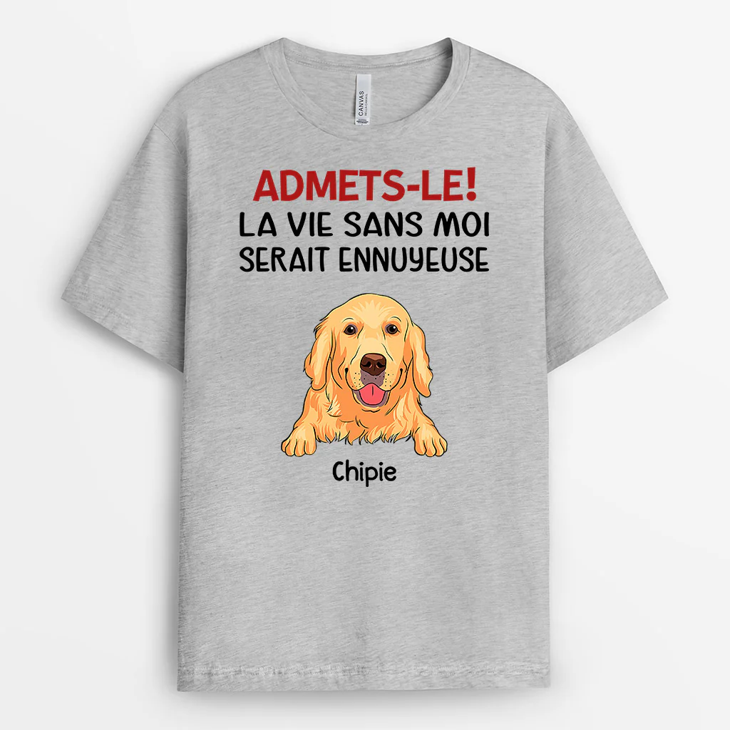 Tee Shirt Personnalisé avec Chien - Dessin De Chien - Image 2