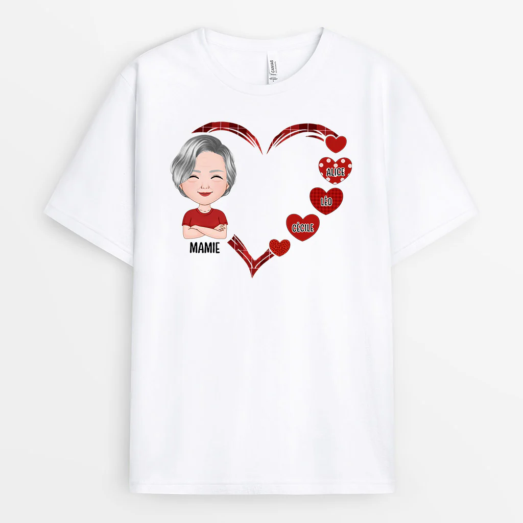 T Shirt Personnalisé Maman - Le Cœur de Maman Portrait - Image 2