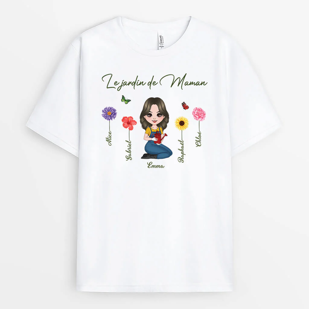 T-shirt Le Jardin De Mamie Coloré Personnalisé - Image 2