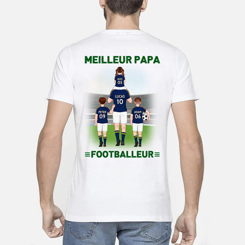 Sweat à Capuche Personnalisable – Meilleur Papa Footballeur - Image 2