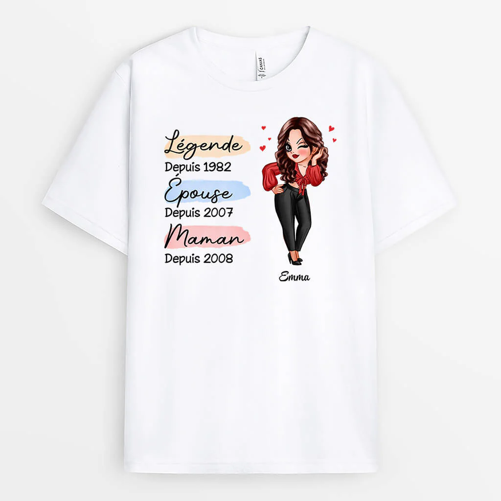 Tee-shirt Mamie Personnalisé - Légende Mamie - Image 2
