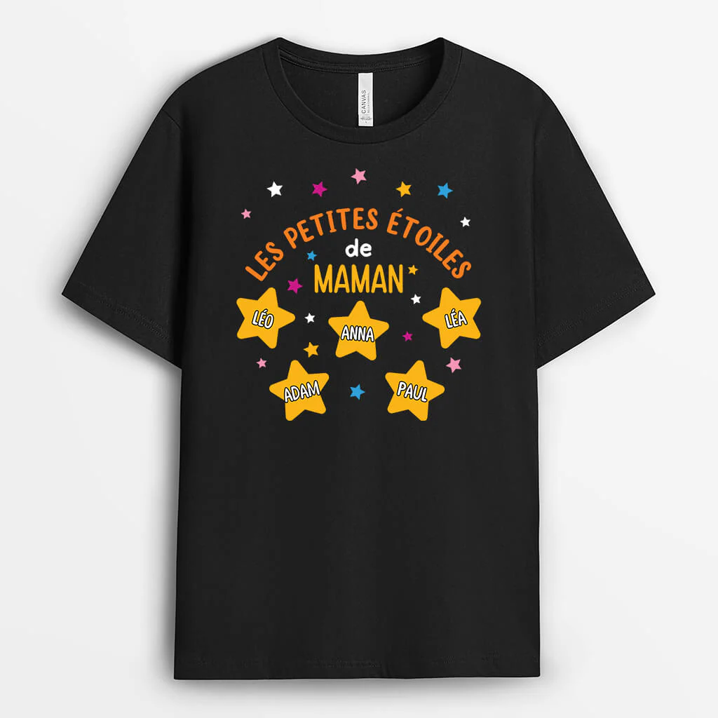 T-shirt Les Petites Étoiles de Maman/Mamie Personnalisé - Image 2