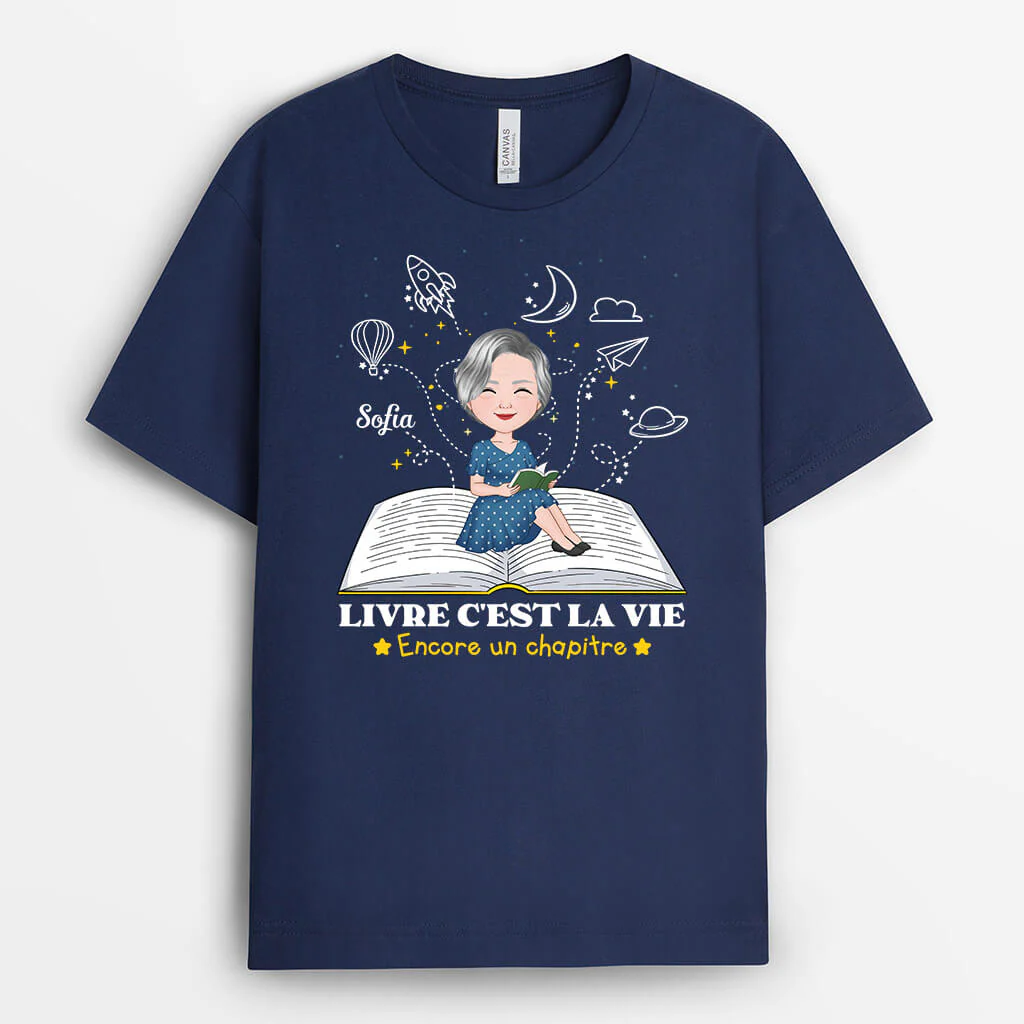 T-shirt Personnalisé Femme | C'est La Vie Livre - Image 2