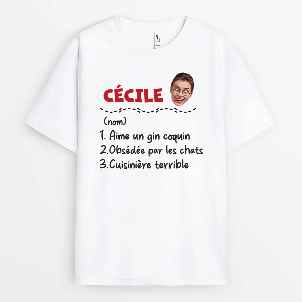 Cadeau Personnalisé Homme -  T-shirt Ma Définition Personnalisé - Image 2