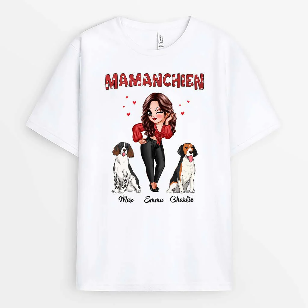 Tee Shirt Personnalisé - Maman Chien Stylée