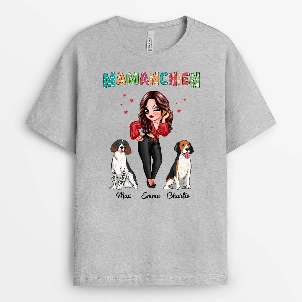 Tee Shirt Personnalisé - Maman Chien Stylée - Image 2
