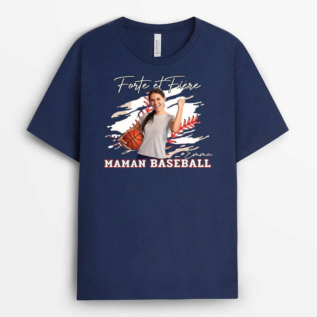 Tee Shirt Personnalisé Pour Maman - Maman Football Forte Et Fière - Image 2