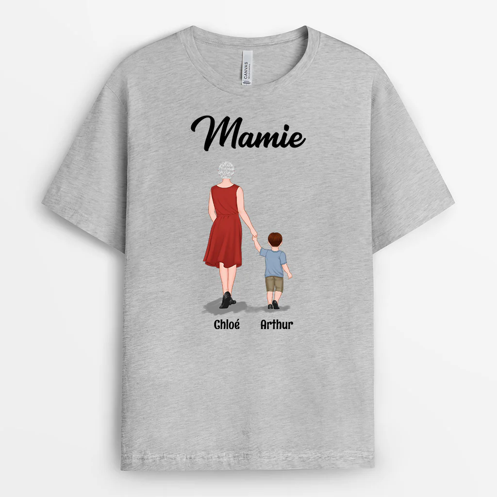 Tee Shirt Personnalisé Grand Mère - Mamie et Enfants
