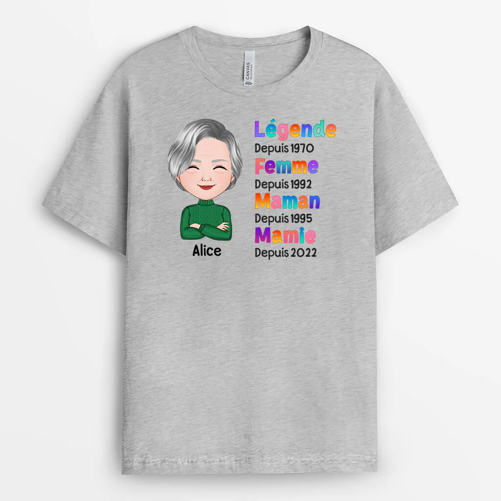 T-shirt Mamie Légende Personnalisé - Image 2