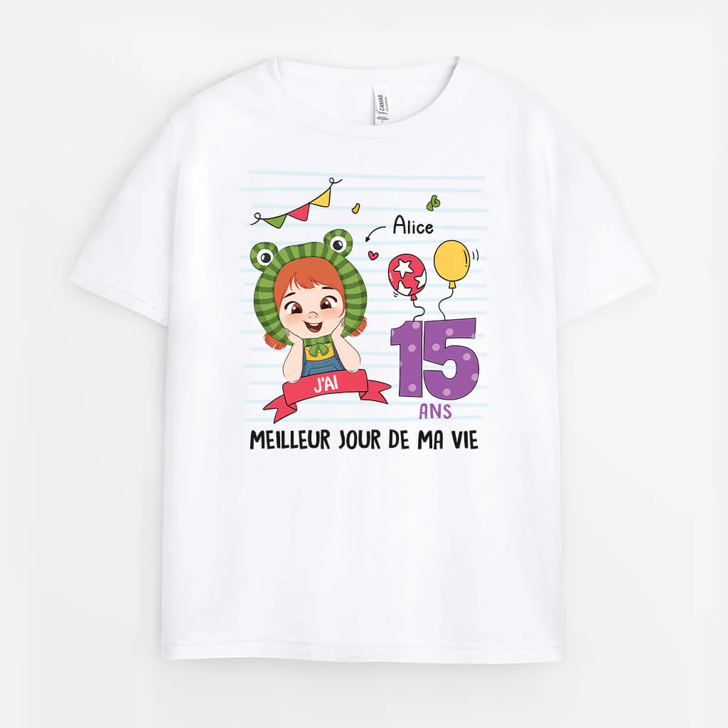 T-Shirt Enfant Personnalisé – Meilleur Jour De Ma Vie