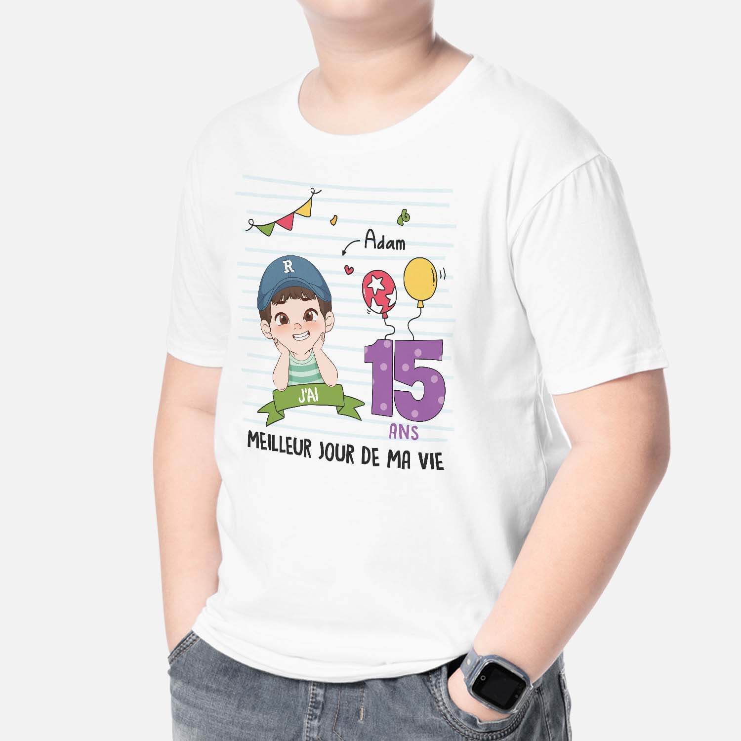 T-Shirt Enfant Personnalisé – Meilleur Jour De Ma Vie - Image 2