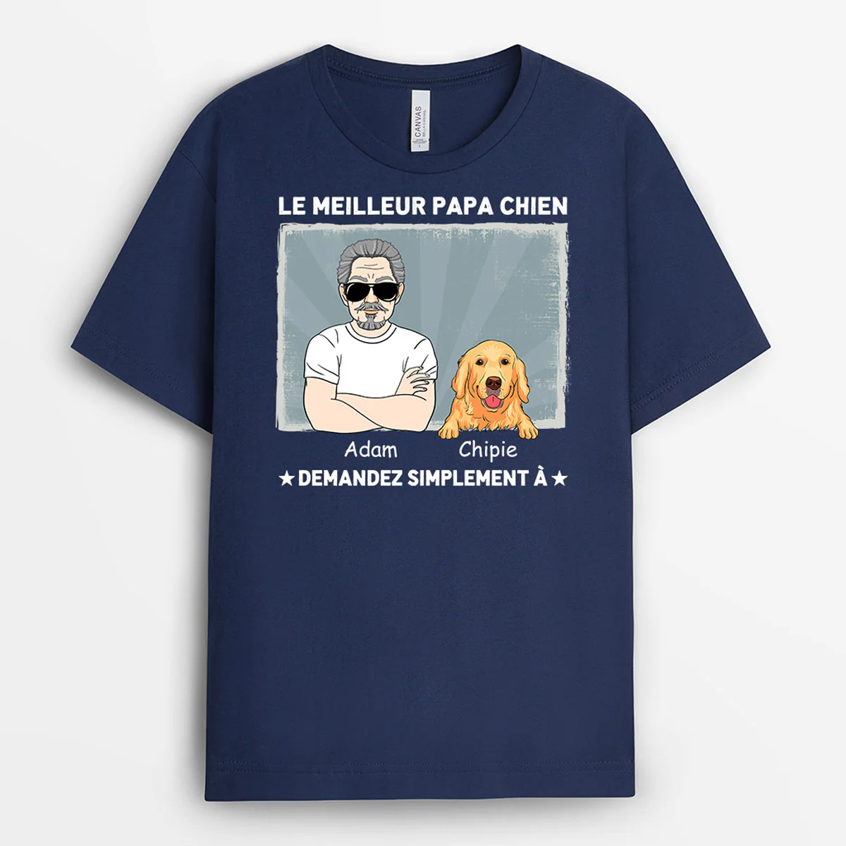 Tee Shirt Personnalisé Pour Papa | Meilleur Papa Chien