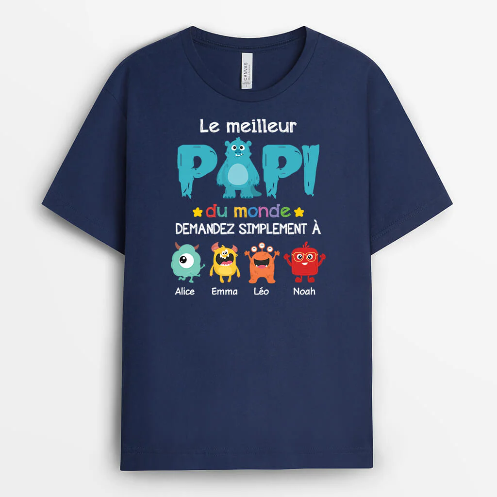 Meilleur Papa Monstre de Tous les Temps Si Demandez - T-shirt Personnalisé Papa - Image 2
