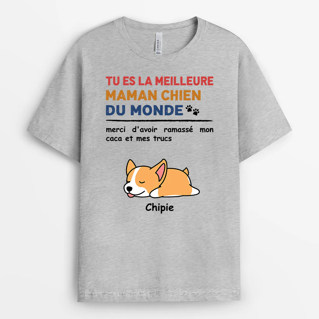 T-shirt Personnalisé - Meilleure Maman Chien Du Monde - Image 2
