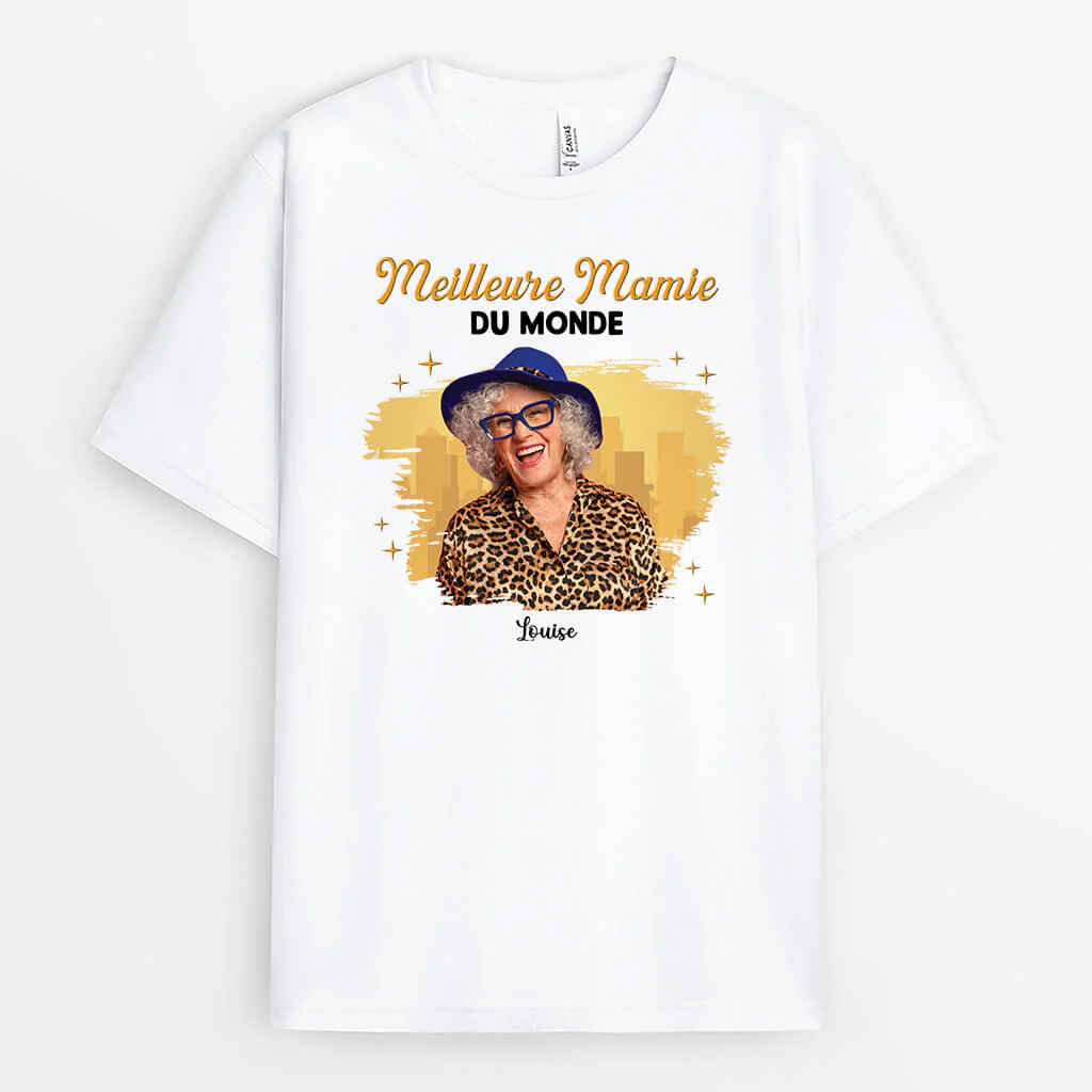 Tee Shirt Personnalisé Mamie - Meilleure Mamie du Monde