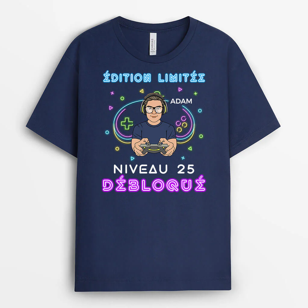 T-shirt Niveau 18 Débloqué Personnalisé - Image 2