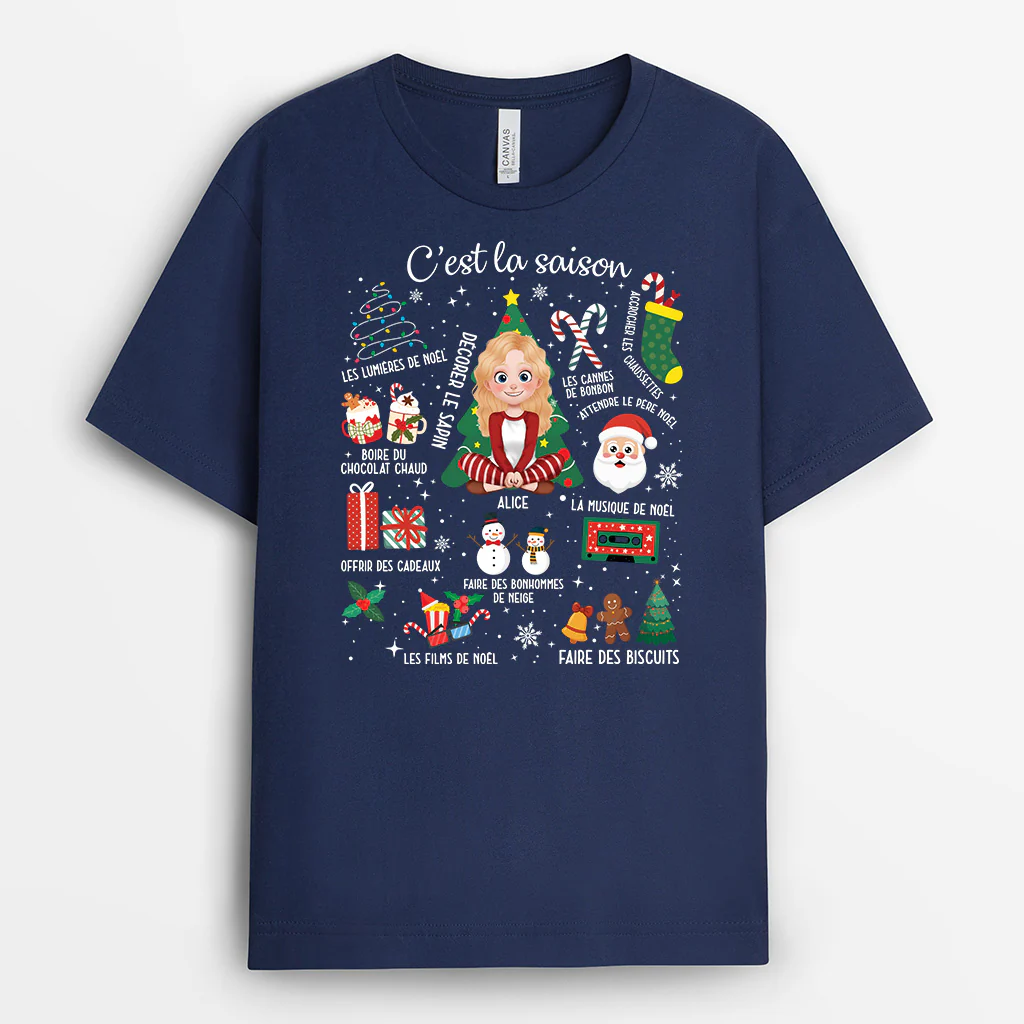 T-shirt Noël Personnalisé - C’est La Saison