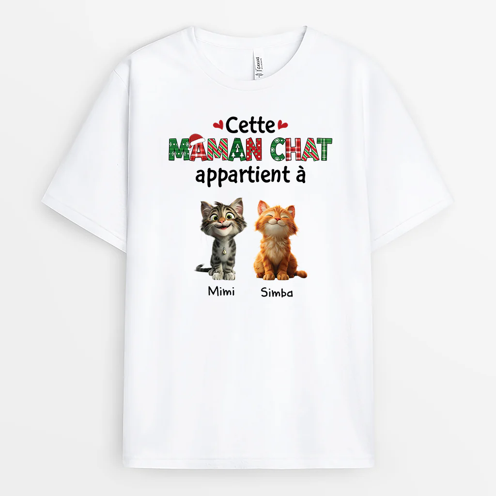 Tee Shirt Amoureux Des Chats | Ce Papa Chat Appartient À Personnalisé