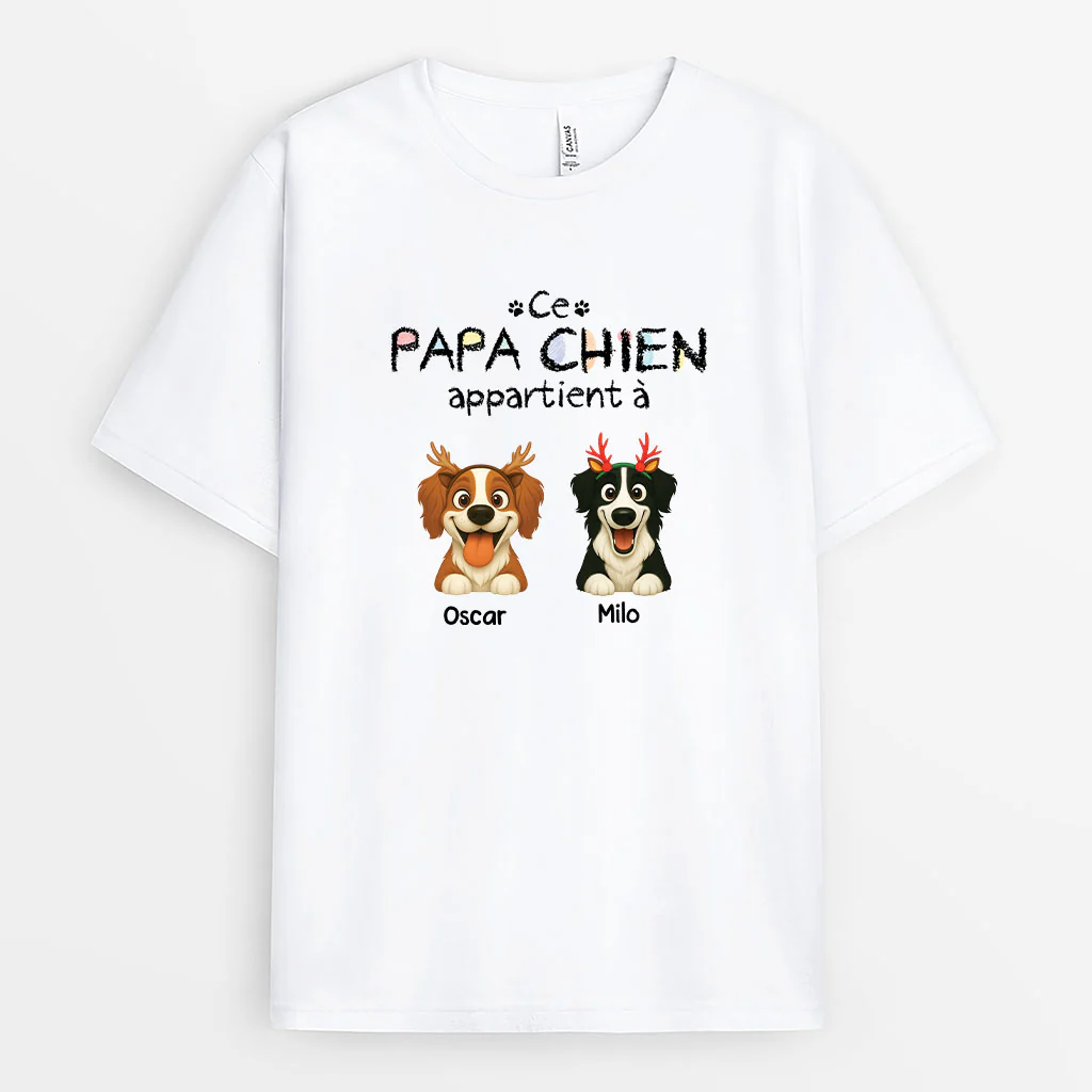 Cadeau Noël Personnalisé - T-shirt Cette Maman Chien Appartient à