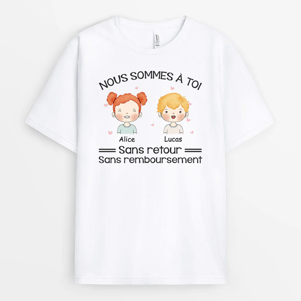 T-shirt Nous Sommes À Toi Personnalisé - Image 2