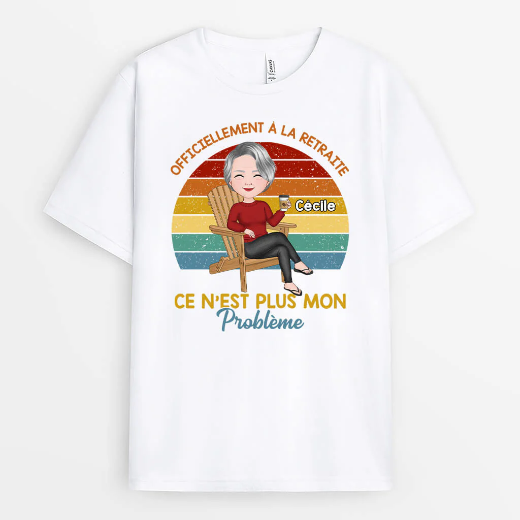 Tee Shirt Personnalisé Femme – Officiellement À La Retraite