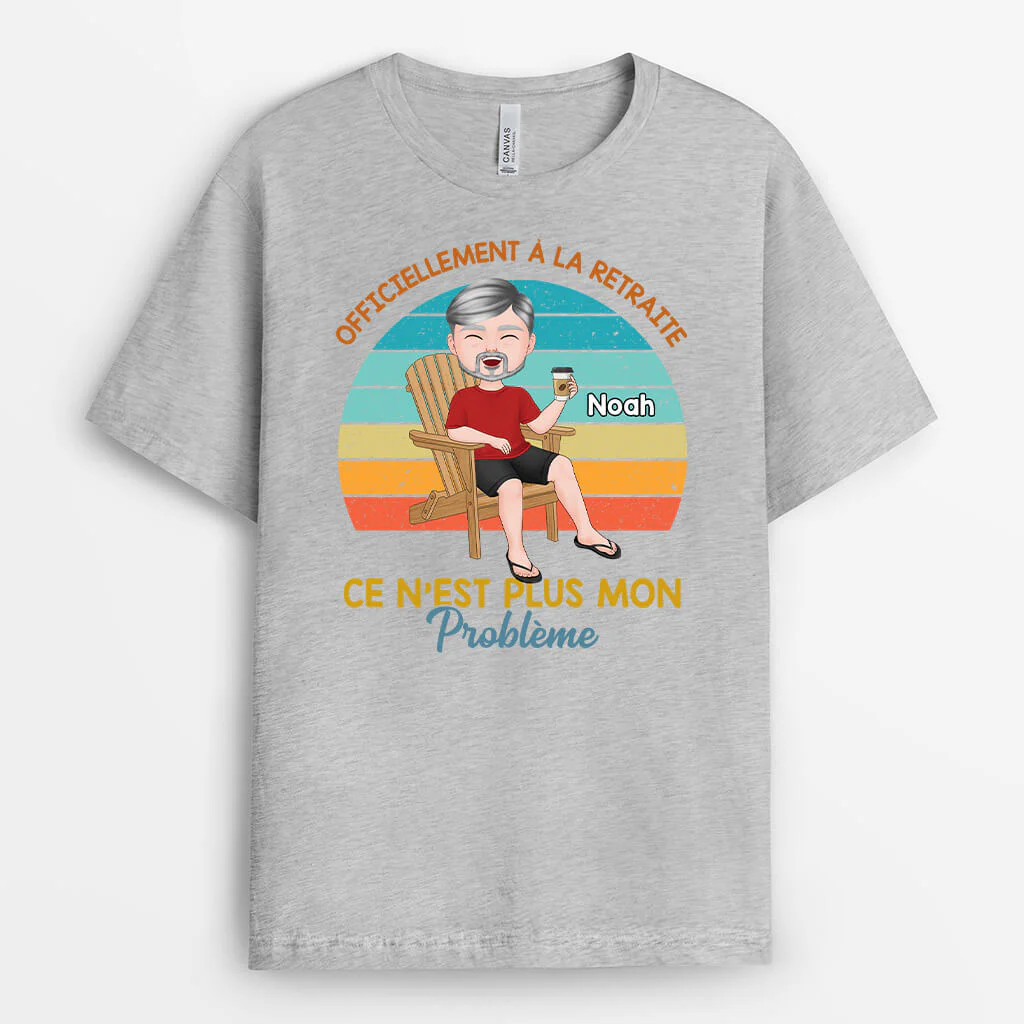 Tee Shirt Personnalisé Femme – Officiellement À La Retraite - Image 2