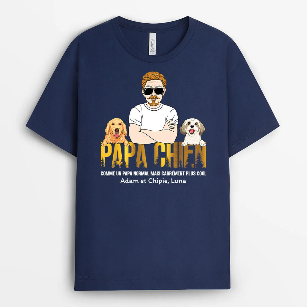 T-shirt Personnalisé - Papa Chien