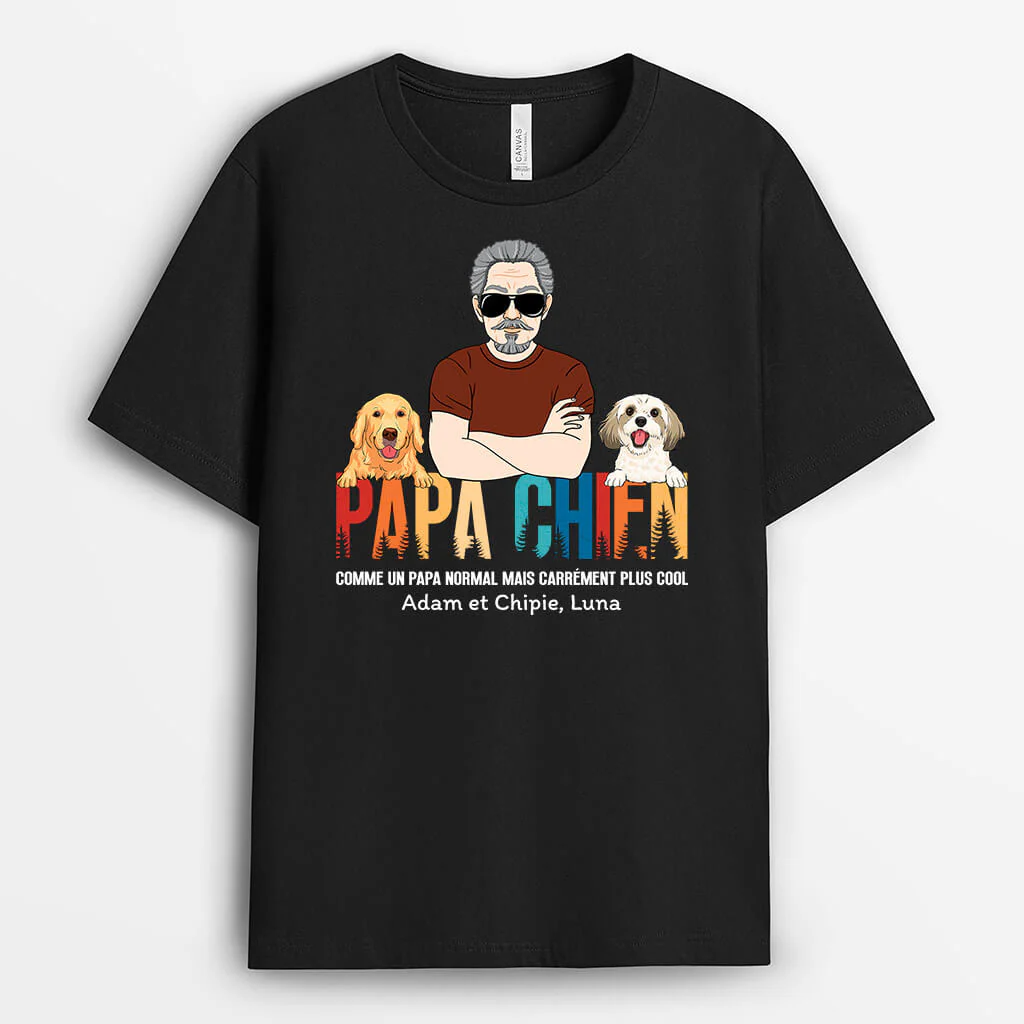 T-shirt Personnalisé - Papa Chien - Image 2