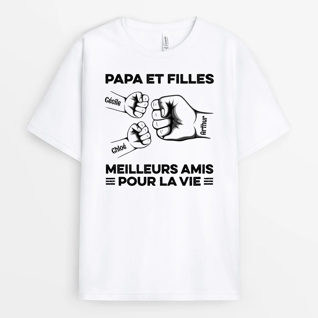 Tee Shirt Personnalisé Papy - Papy et Fils, Meilleurs Amis Pour La Vie - Image 2