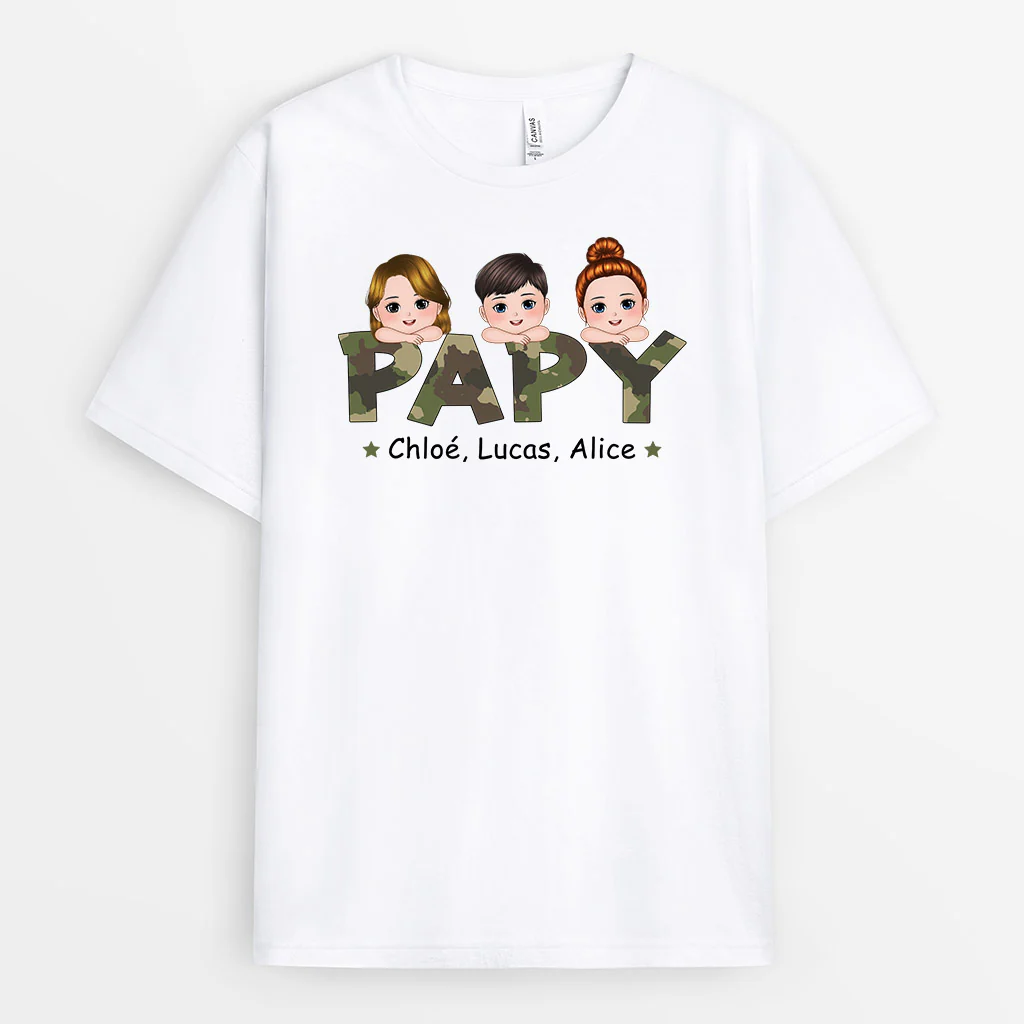 T shirt Personnalisé Papy - Papy Style Militaire