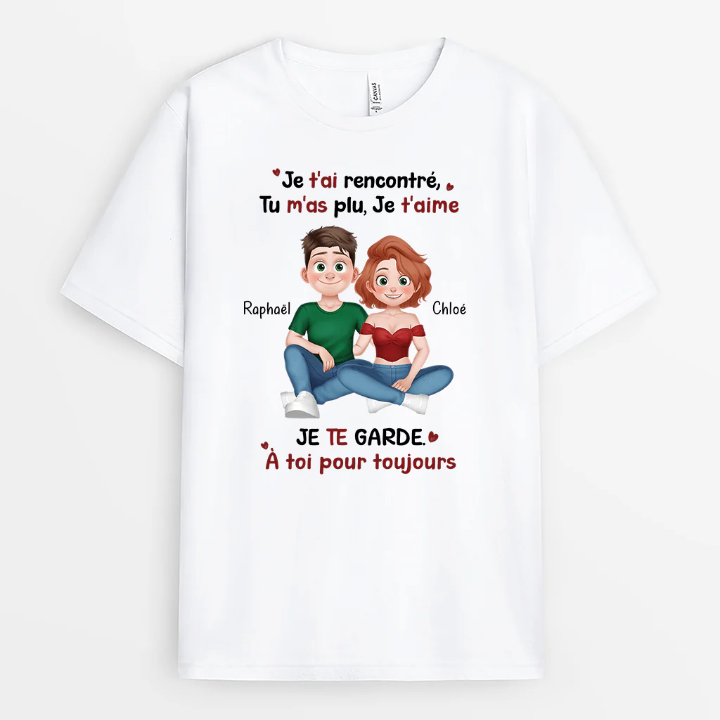 Tee Shirt Personnalisé Pour Couple | Je T’Aime Je Te Garde