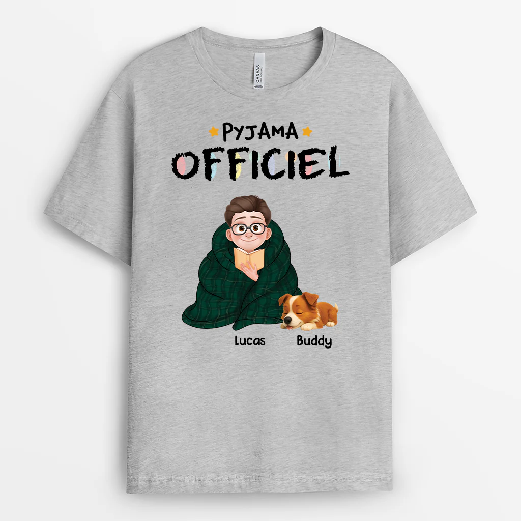 T Shirt Chien Pour Chien Personnalisé | Pyjama Officiel Pour La Lecture - Image 2