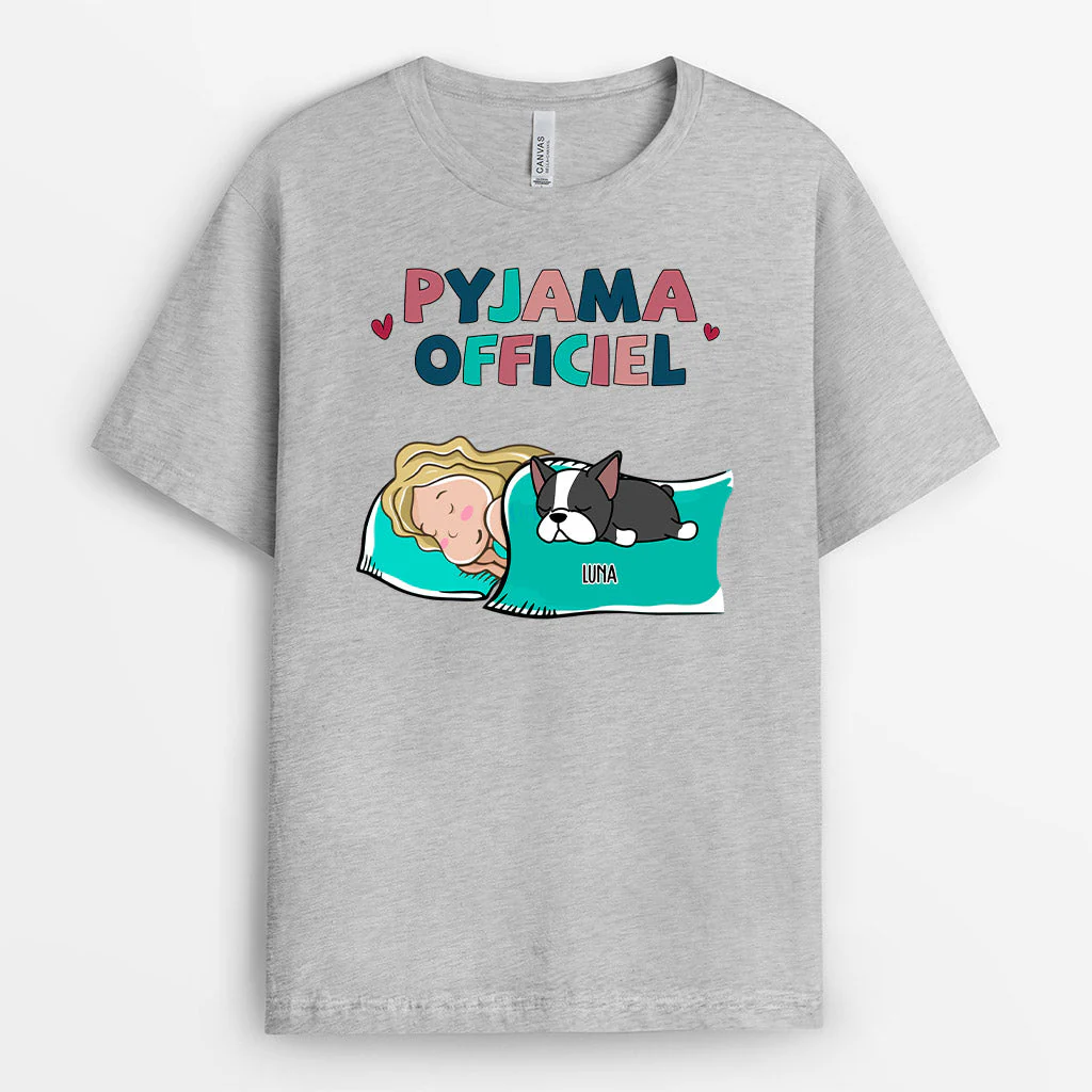 Tee Shirt Personnalisé avec Chien - Pyjama Officiel