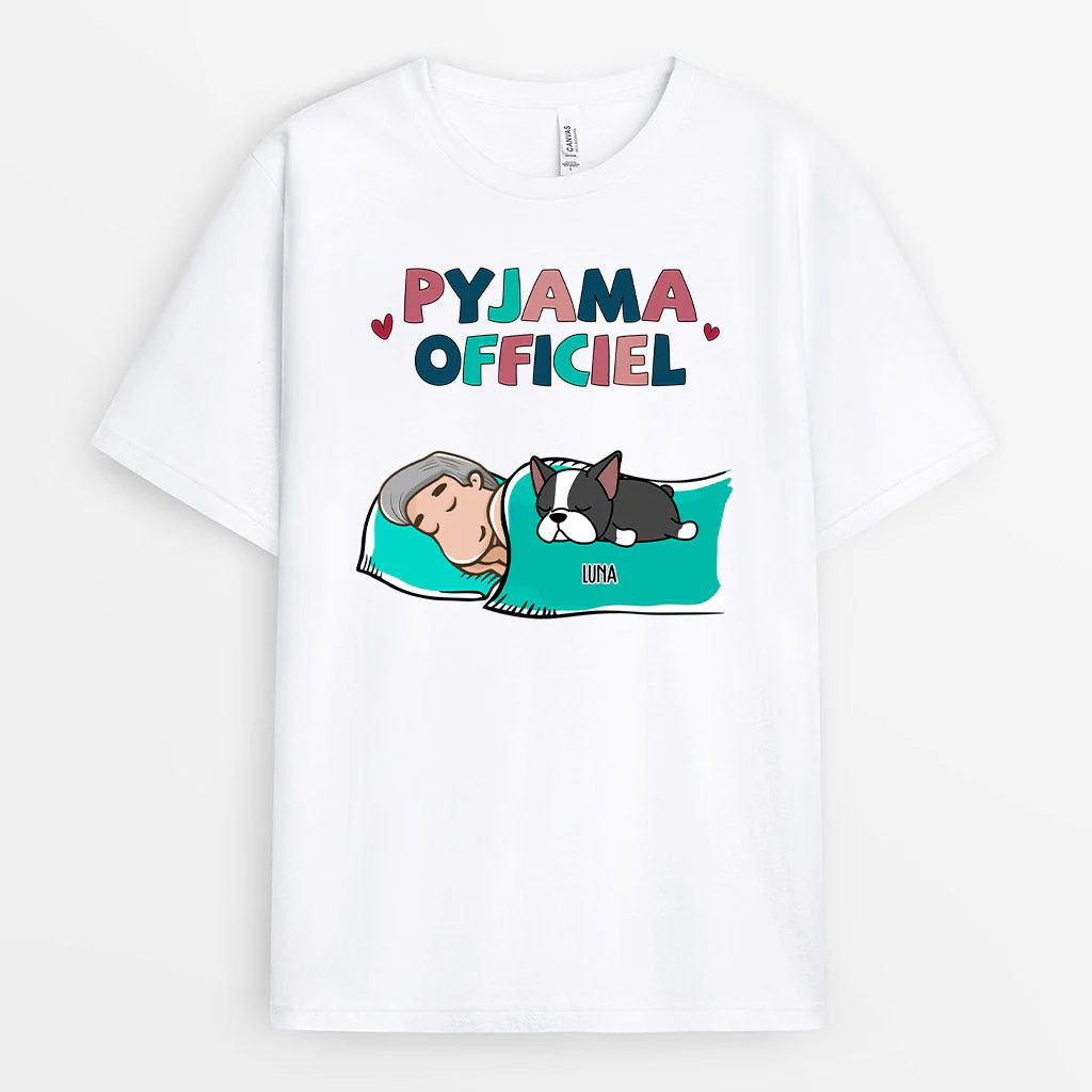 Tee Shirt Personnalisé avec Chien - Pyjama Officiel - Image 2