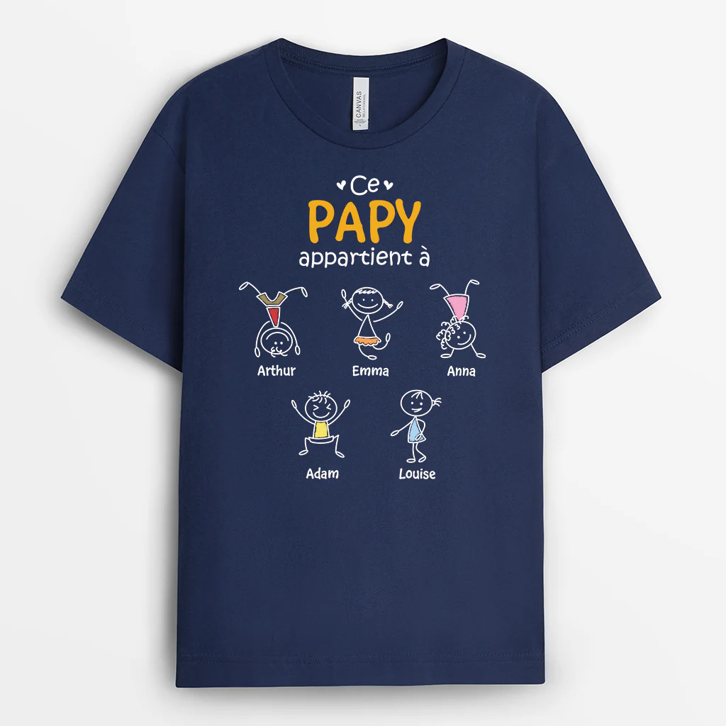 T-Shirt Personnalisé Papa | Ce Papa Appartient à - Image 2