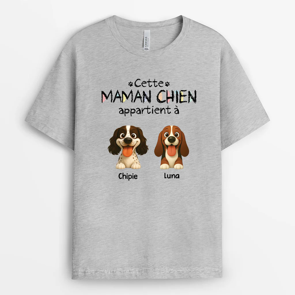T-shirt Personnalisé - Ce Papa Chien Appartient À - Image 2