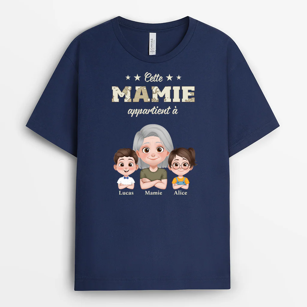 T-shirt Personnalisé - Ce Papa Soldat Appartient À - Version Carte - Image 2
