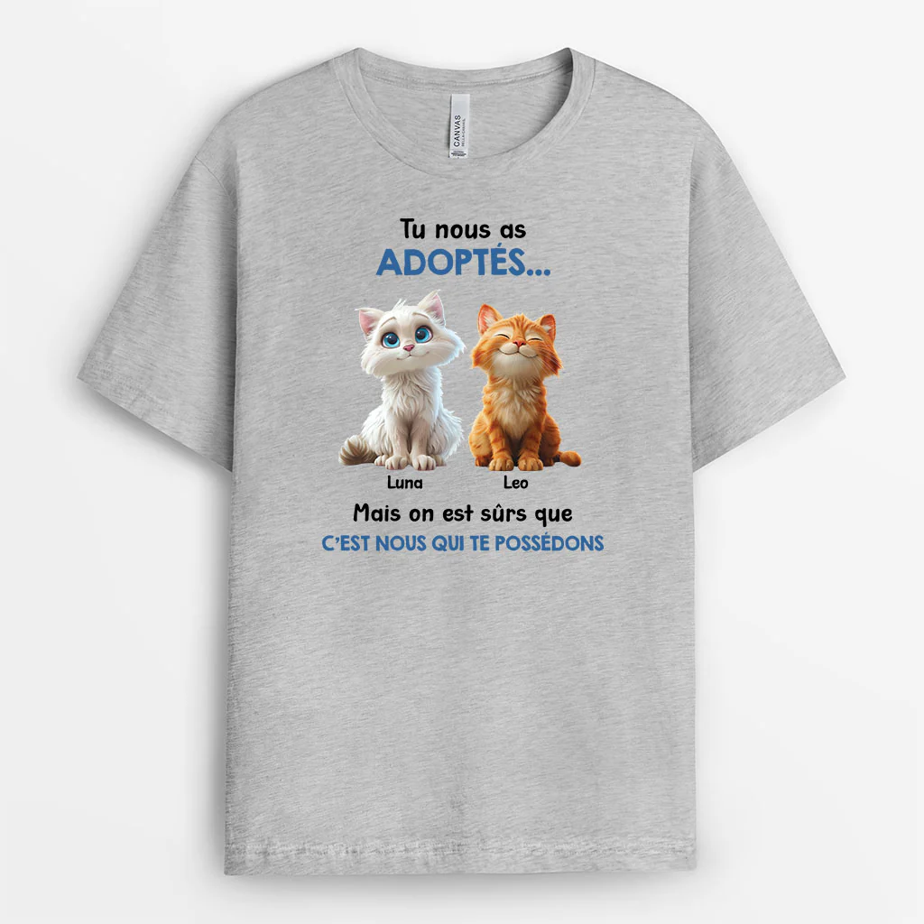 Tee Shirt Personnalisé Chat - C’est Moi Qui Te Possède - Image 2