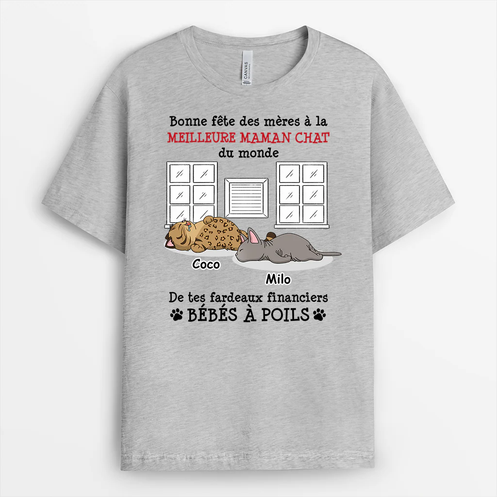 T-shirt Personnalisé Chat - Cadeau Fête Des Pères Pour Papa Chat - Image 2