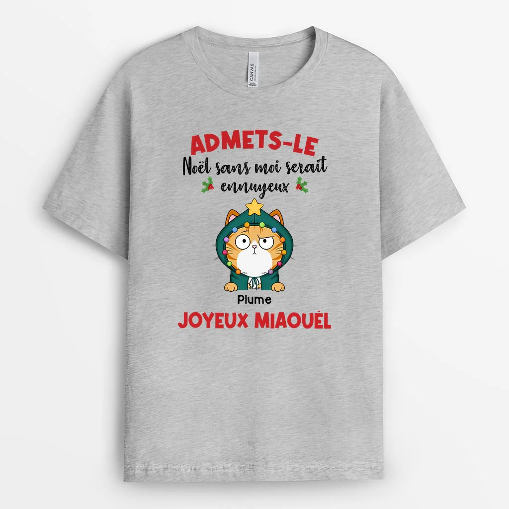 Tee Shirt Amoureux Des Chats Personnalisé | La Vie Sans Moi - Image 2