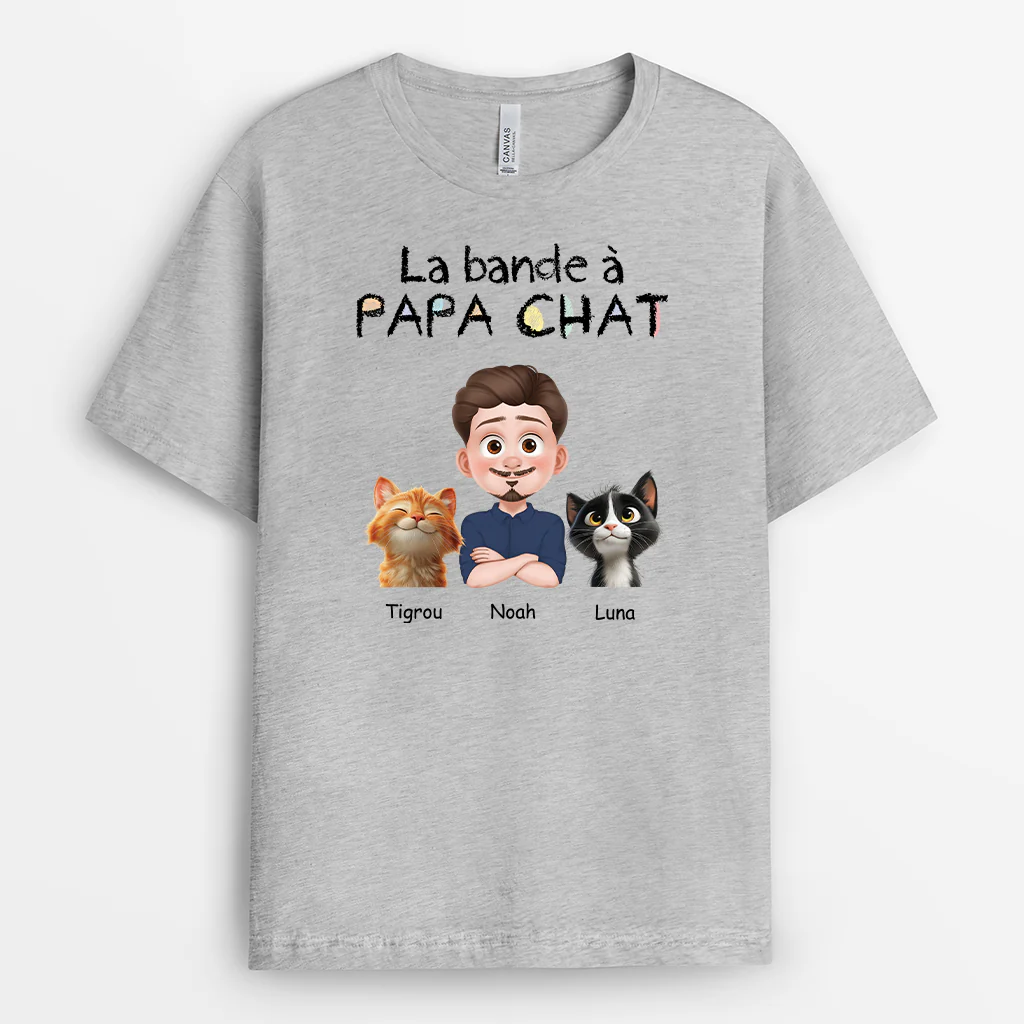 Tee Shirt Personnalisé Pour Maman - La Bande À Maman Chat - Image 2