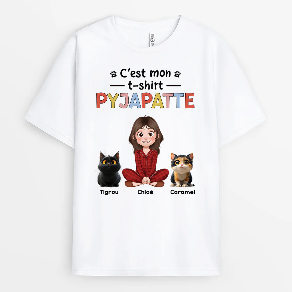 Tee Shirt Personnalisé Avec Des Chats – T-shirt Pyjapatte