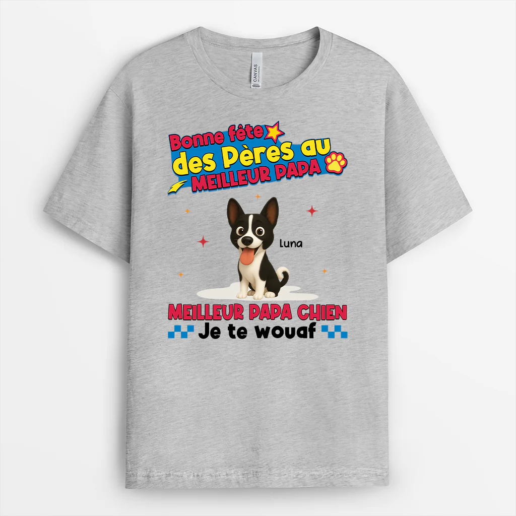 T-shirt Personnalisé Chien - Joyeuse Fête Des Mères À La Maman Chien - Image 2
