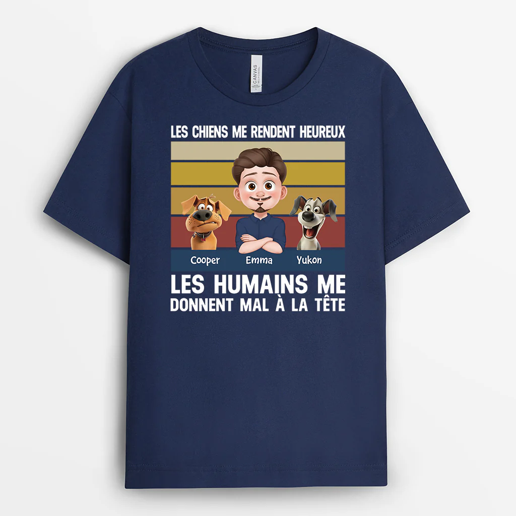 Tee Shirt pour Chien Personnalisé - Mon Chien Me Rend Heureux - Image 2