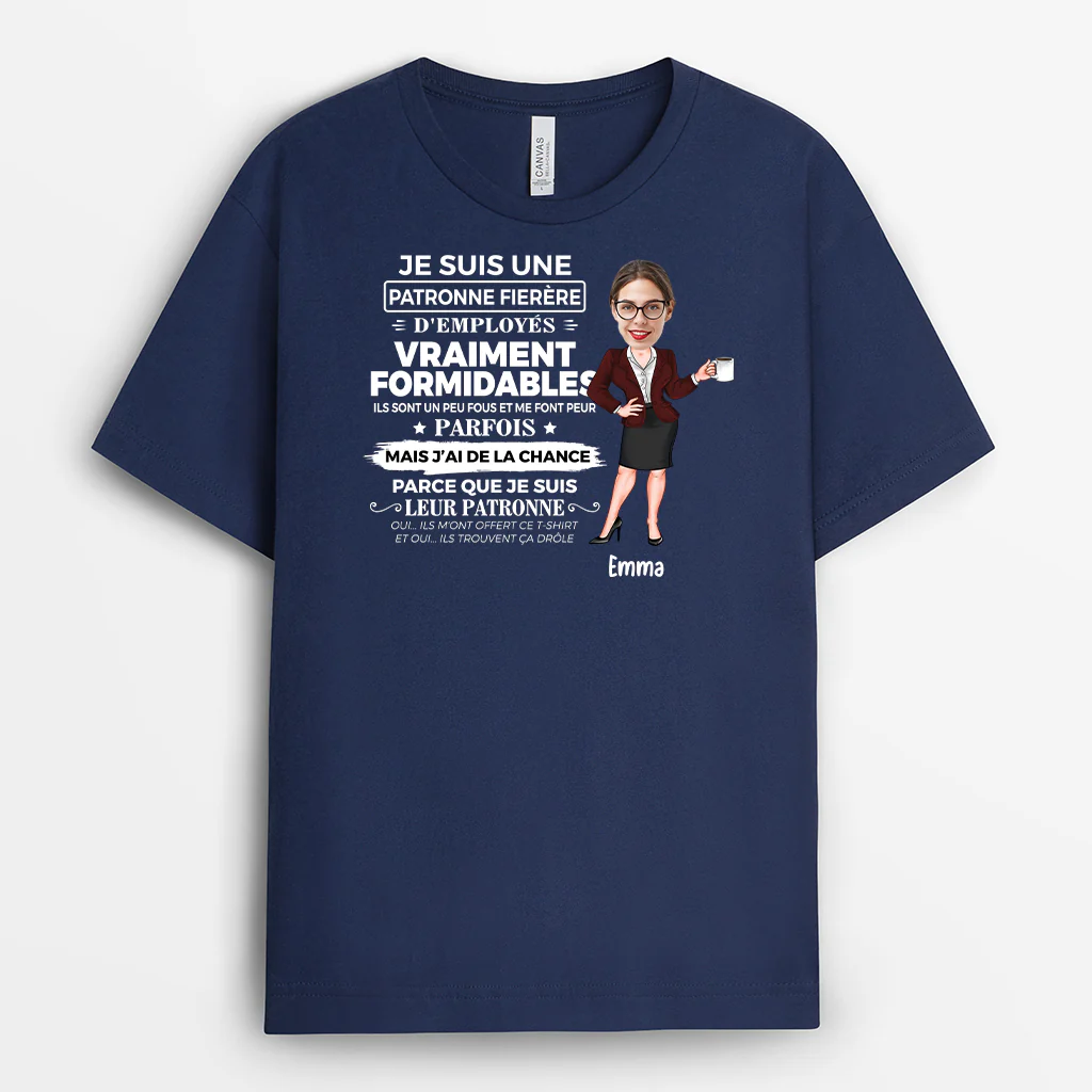 T-Shirt Personnalisé Collègue - Patron Fier - Image 2
