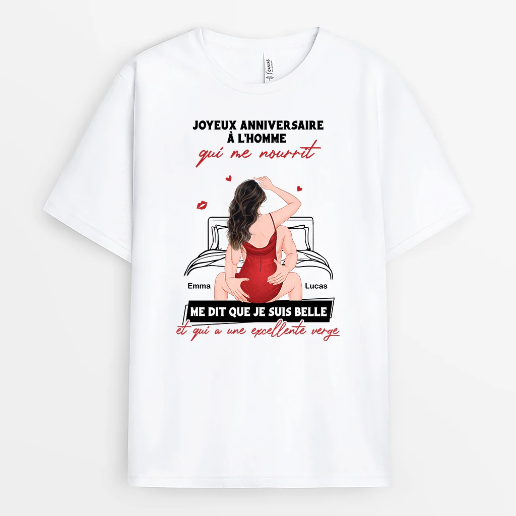 T Shirt Personnalisé Photo Couple | Joyeux Anniversaire