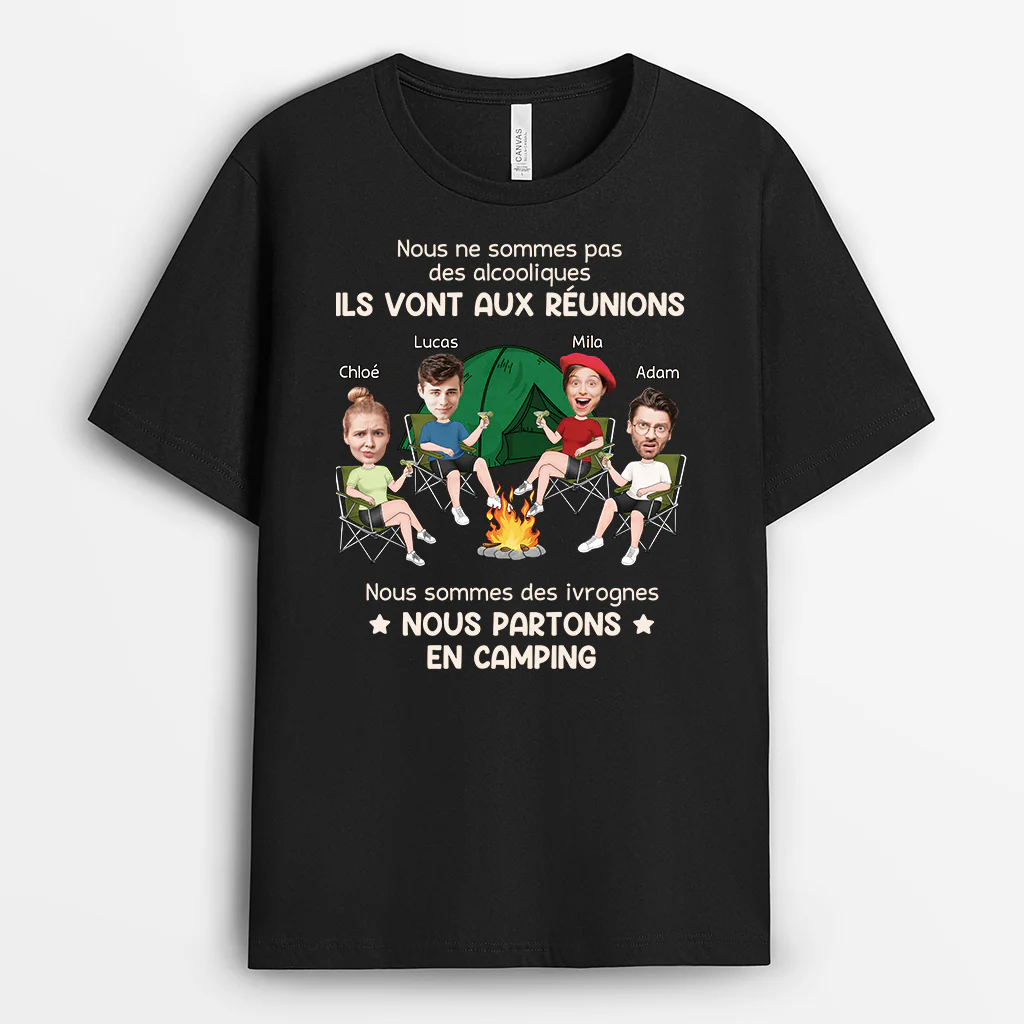T-shirt Personnalisé - Des Ivrognes - Avec Visages