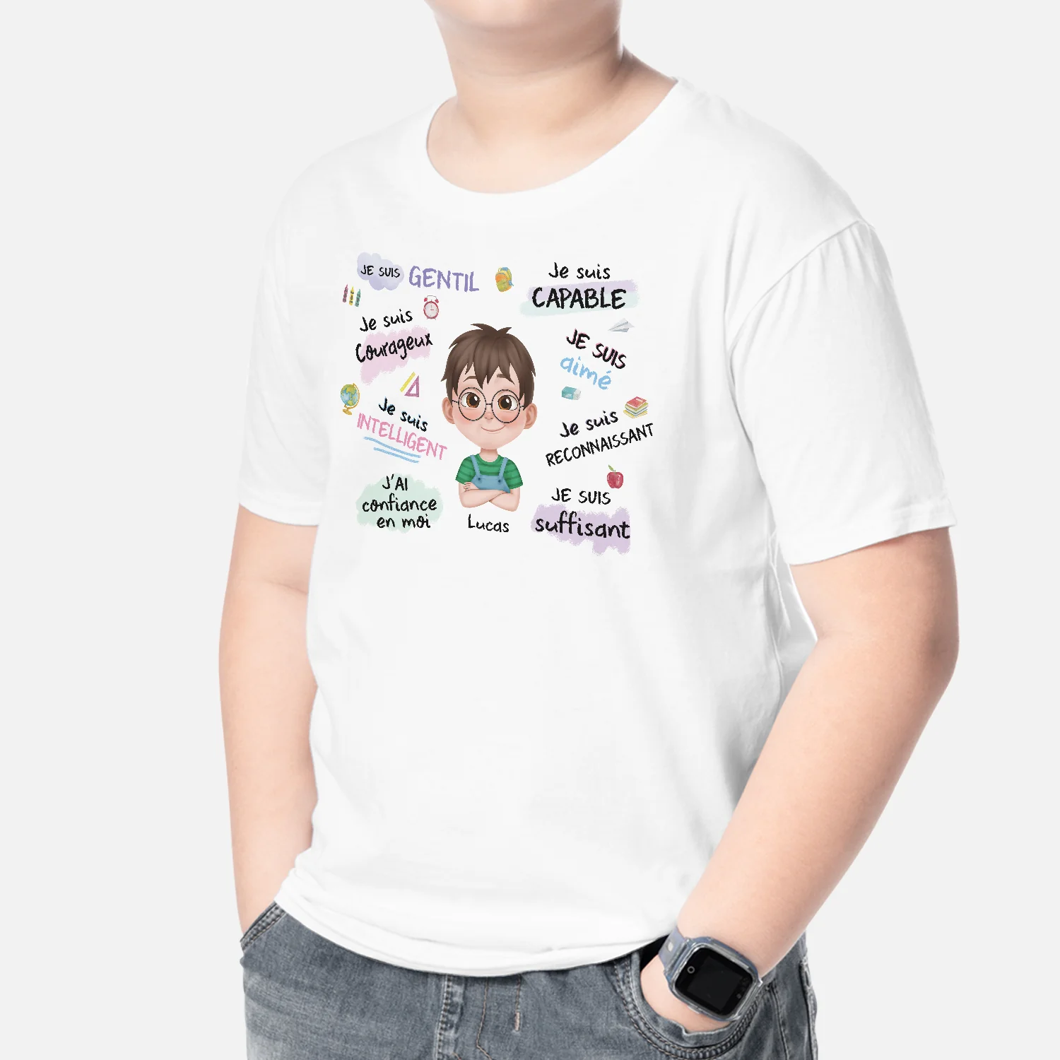 Tee Shirt Personnalisé Enfant - Je Suis - Version Mignon - Image 2